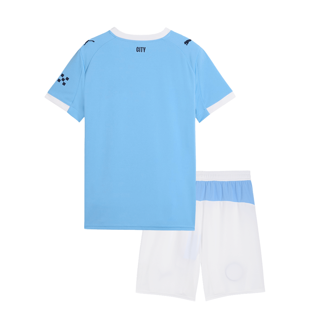 Kids Manchester City Custom Home Soccer Kits 2025/26