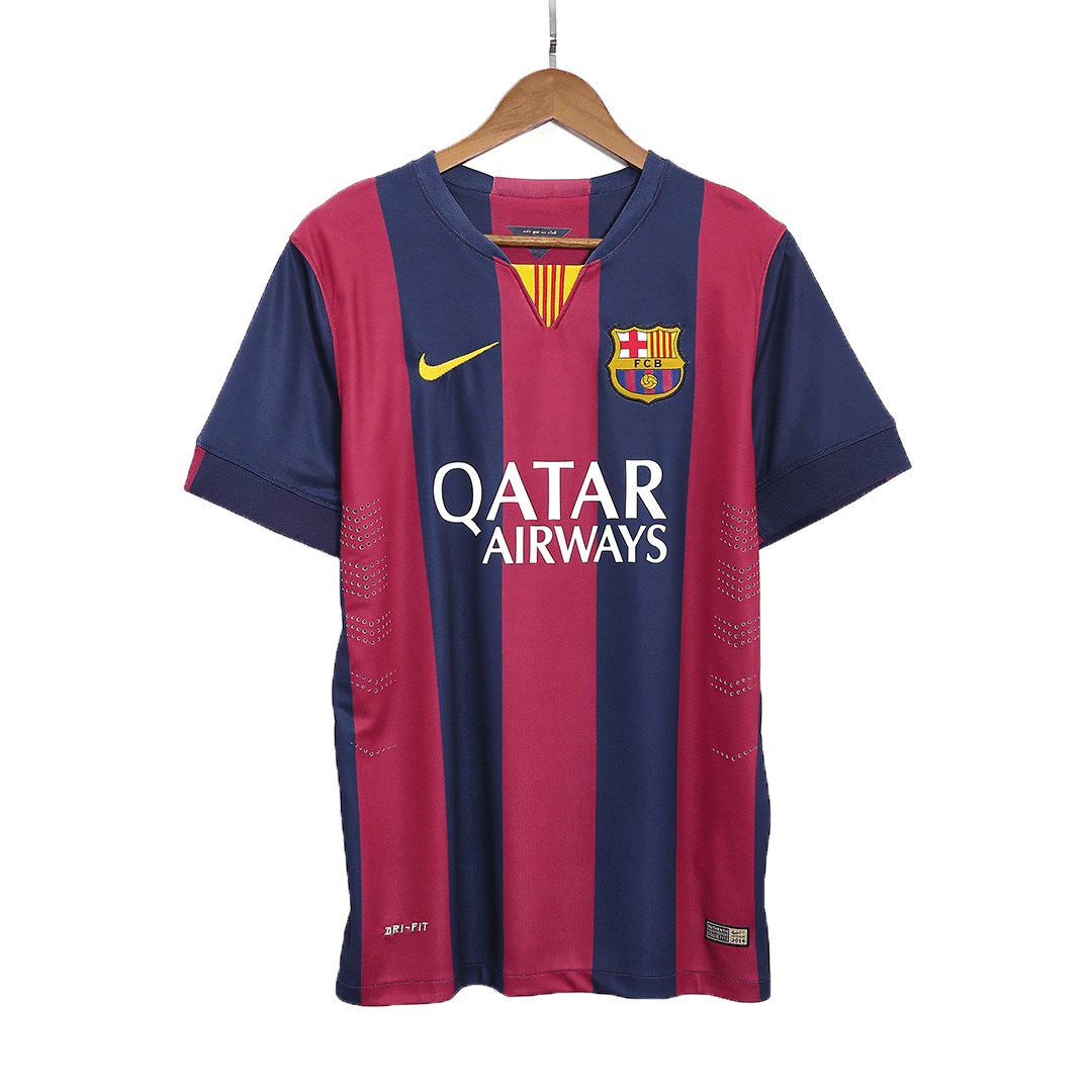 Barcelona Retro Jersey Custom NEYMAR JR #11 Soccer Jersey Home 2014/15