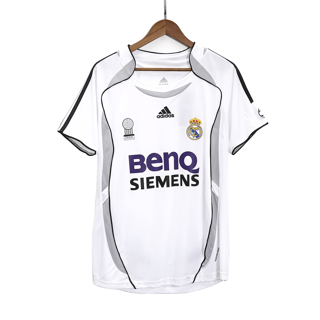 Real Madrid Retro Jersey Custom BECKHAM #23 Soccer Jersey Home 2006/07