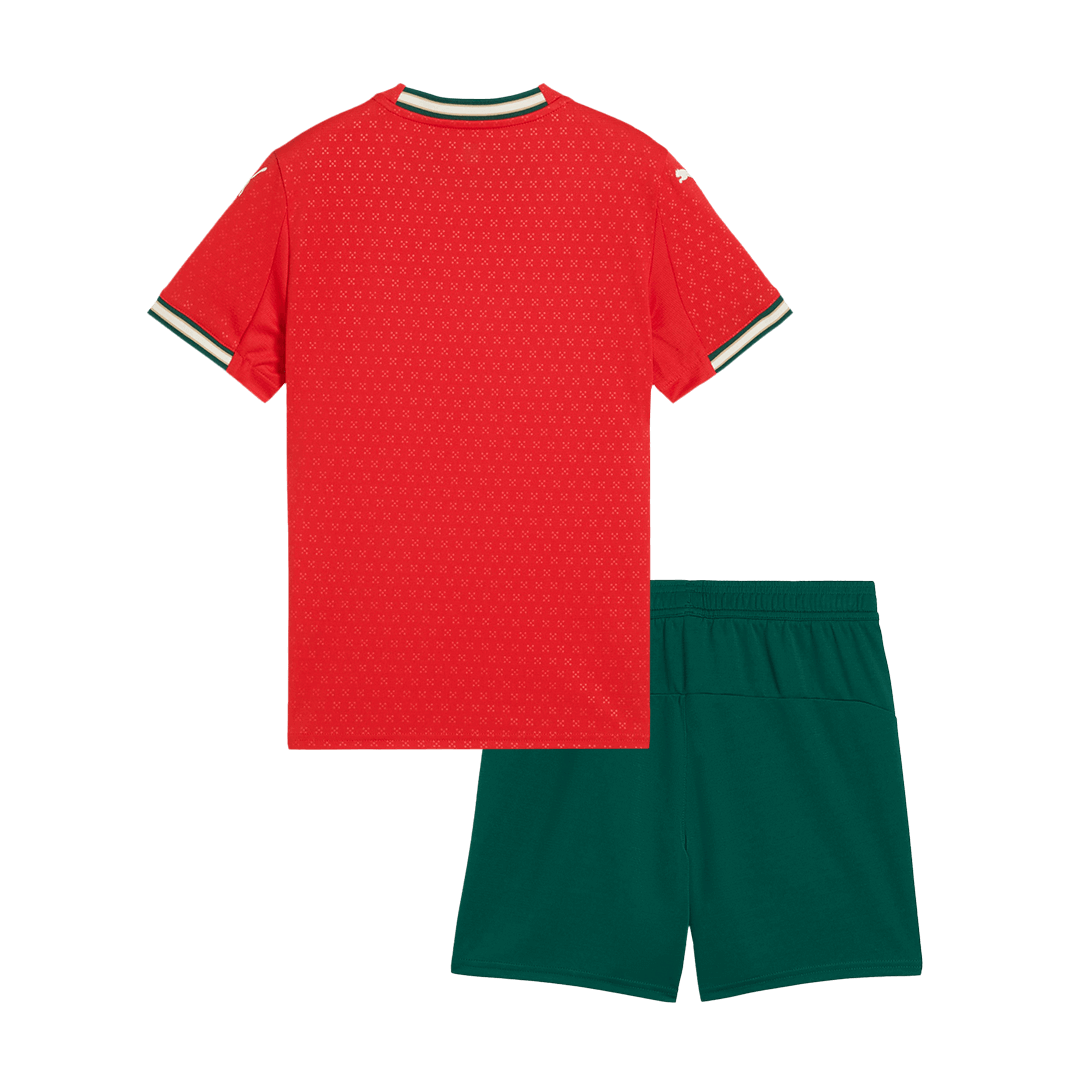 Kid's Portugal Home Soccer Jersey Kit(Jersey+Shorts) 2025