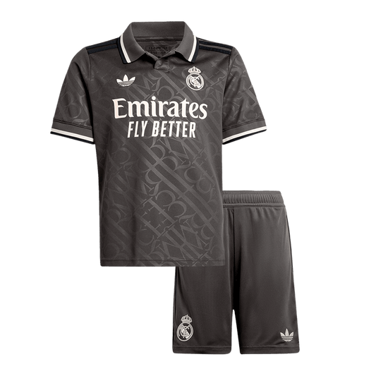 Kid's Real Madrid Third Away Soccer Jersey Kit (Shirt+Shorts) 2024/25