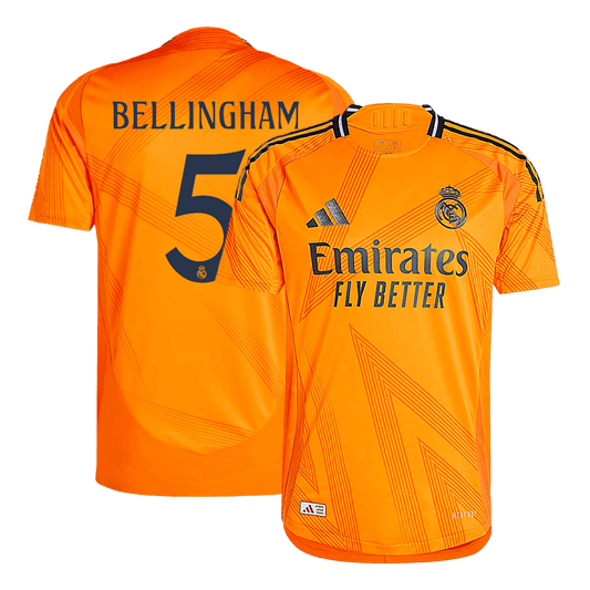 Player Version Real Madrid Jersey Custom BELLINGHAM #5 Soccer Jersey Away 2024/25