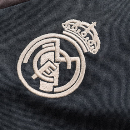 Men's Real Madrid Zipper Sweatshirt Kit (Top+Pants)  2024/25