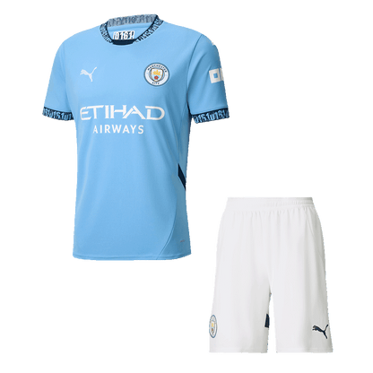 Manchester City Home Soccer Jersey Kit(Shirt+Shorts) 2024/25