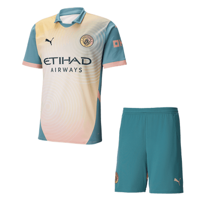 Manchester City Fourth Away Soccer Jersey Kit(Jersey+Shorts) 2024/25 - Definitely City