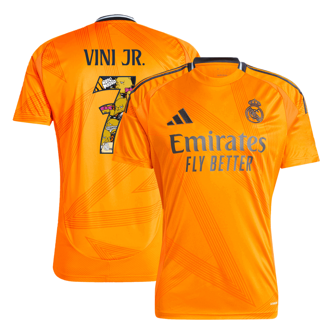 VINI JR. #7 Real Madrid Away soccer jersey 2024/25 - Bear Champ Font