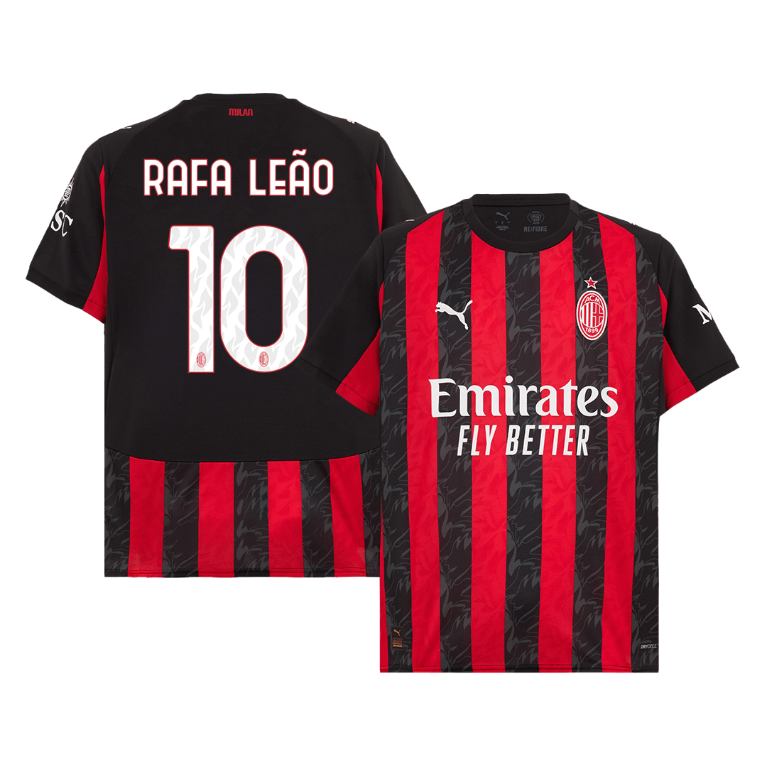 AC Milan Jersey Custom RAFA LEÃO #10 Soccer Jersey Home 2025/26