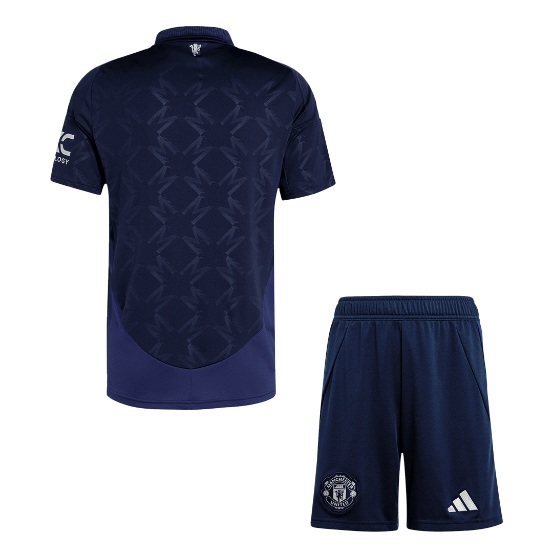 Men's Manchester United Away Soccer Jersey Kit (Shirt+Shorts) 2024/25