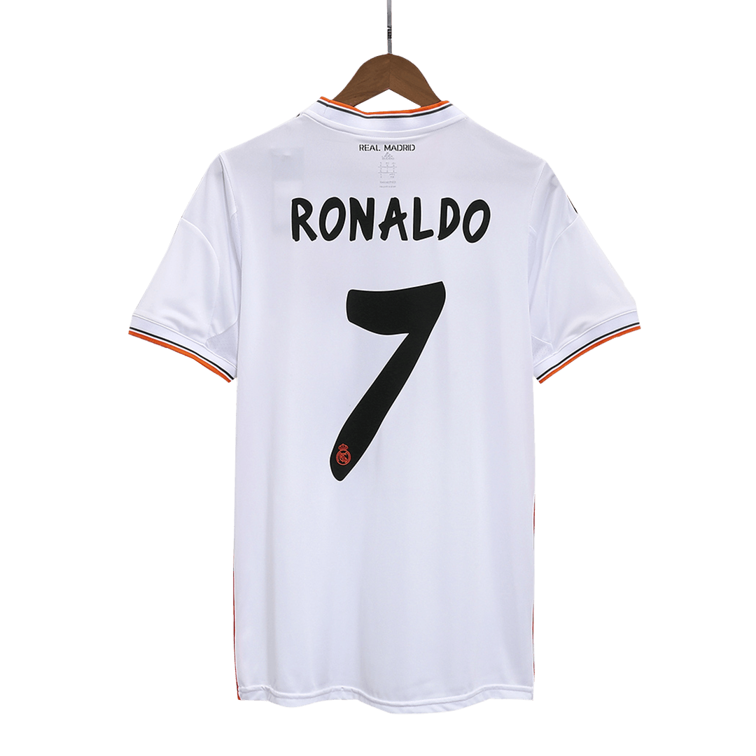 Real Madrid Retro Jersey Custom RONALDO #7 Soccer Jersey Home 2013/14