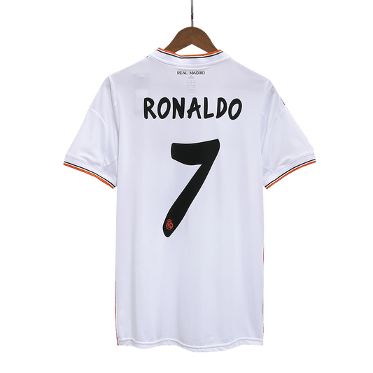 Real Madrid Retro Jersey Custom RONALDO #7 Soccer Jersey Home 2013/14