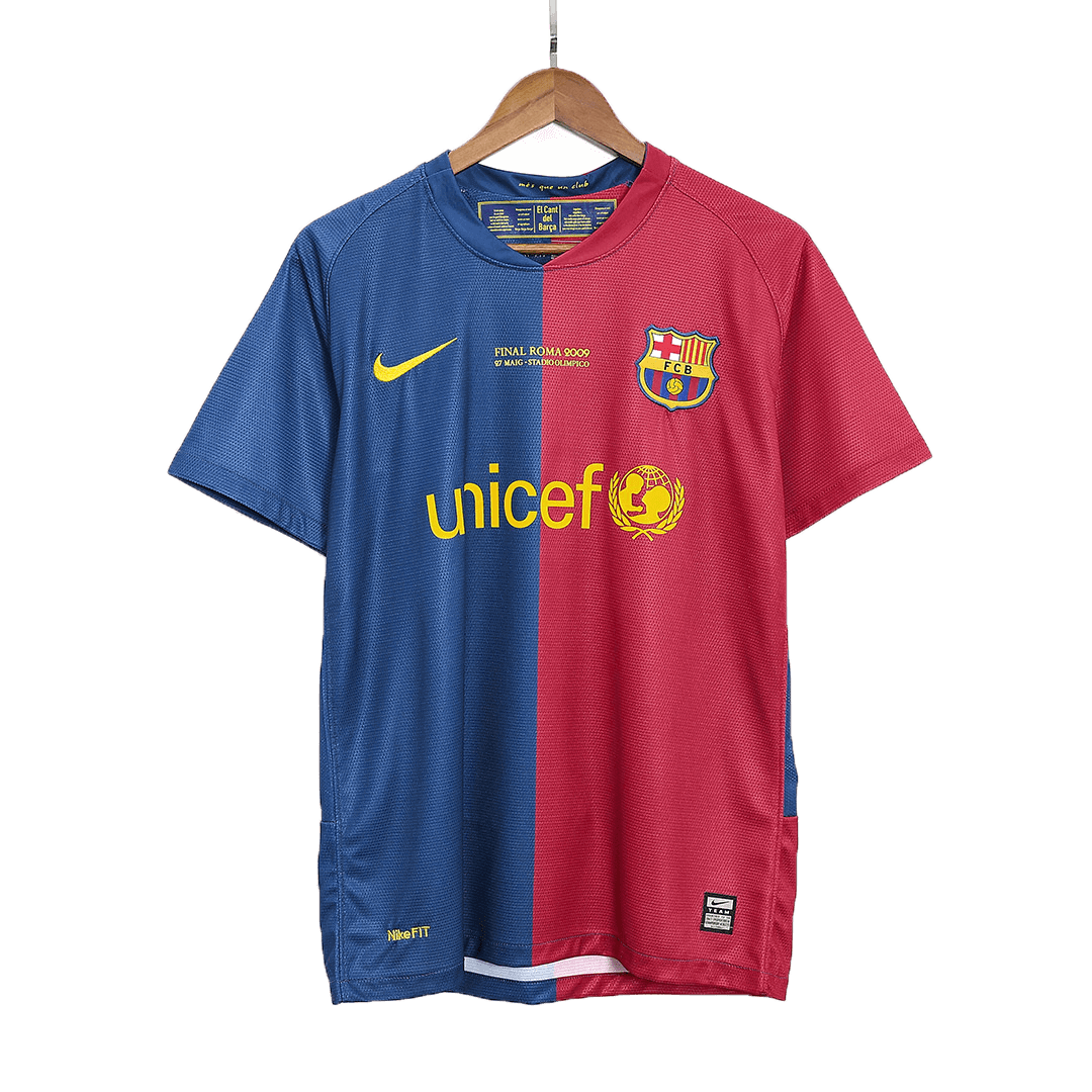 Barcelona Retro Jersey Custom XAVI #6 Soccer Jersey Home 2008/09 UCL Final