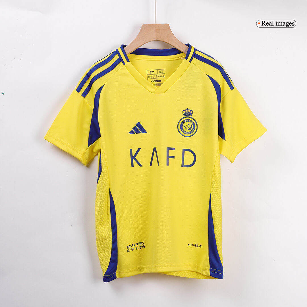 Kid's RONALDO #7 Al Nassr Home Soccer Jersey Kit 2024/25