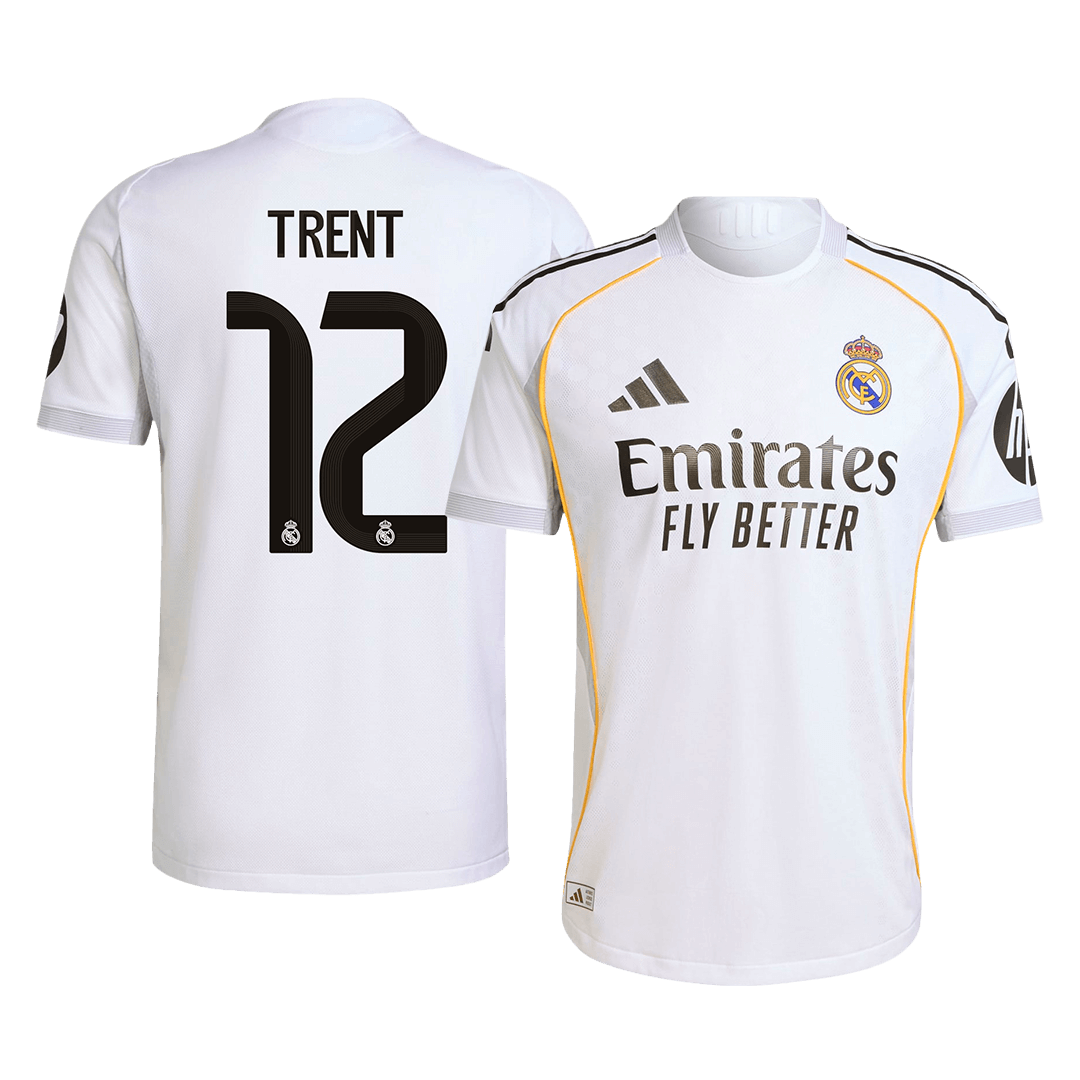 Player Version Real Madrid Jersey Custom TRENT #12 Soccer Jersey Home 2025/26