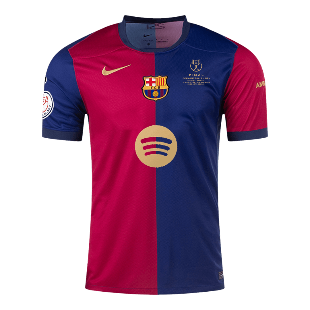 Barcelona Jersey Custom Soccer Jersey Home 2024/25 Copa del Rey Final