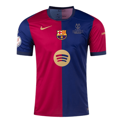 Barcelona Jersey Custom Soccer Jersey Home 2024/25 Copa del Rey Final