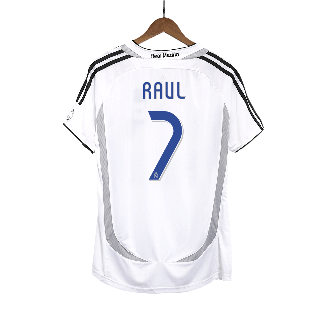 Real Madrid Retro Jersey Custom RAUL #7 Soccer Jersey Home 2006/07