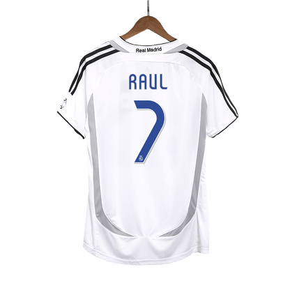 Real Madrid Retro Jersey Custom RAUL #7 Soccer Jersey Home 2006/07