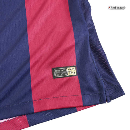 Retro 2014/15 Barcelona Home Long Sleeve Soccer Jersey