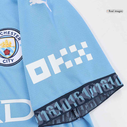 Manchester City Home Soccer Jersey Kit(Shirt+Shorts) 2024/25