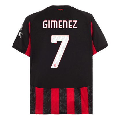 AC Milan Jersey Custom GIMENEZ #7 Soccer Jersey Home 2025/26