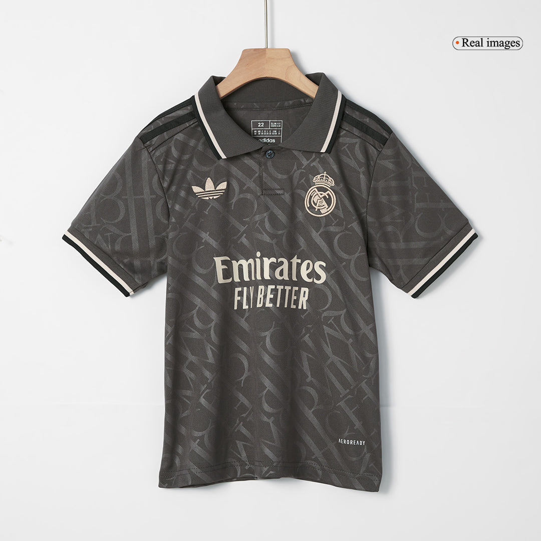 Kid's Real Madrid Third Away Soccer Jersey Kit (Shirt+Shorts) 2024/25