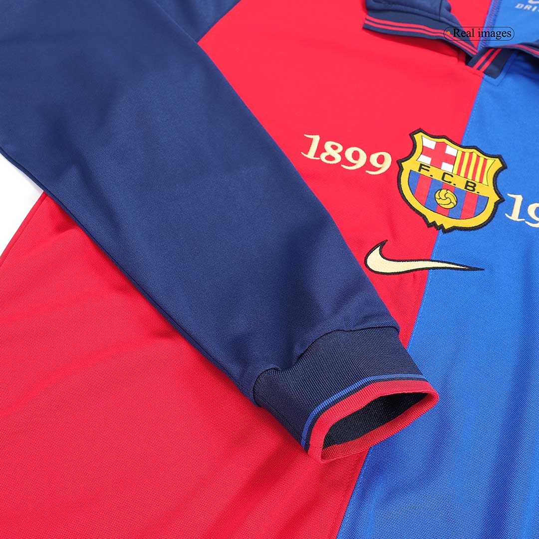 Retro 1999/00 Barcelona Home Long Sleeve Soccer Jersey