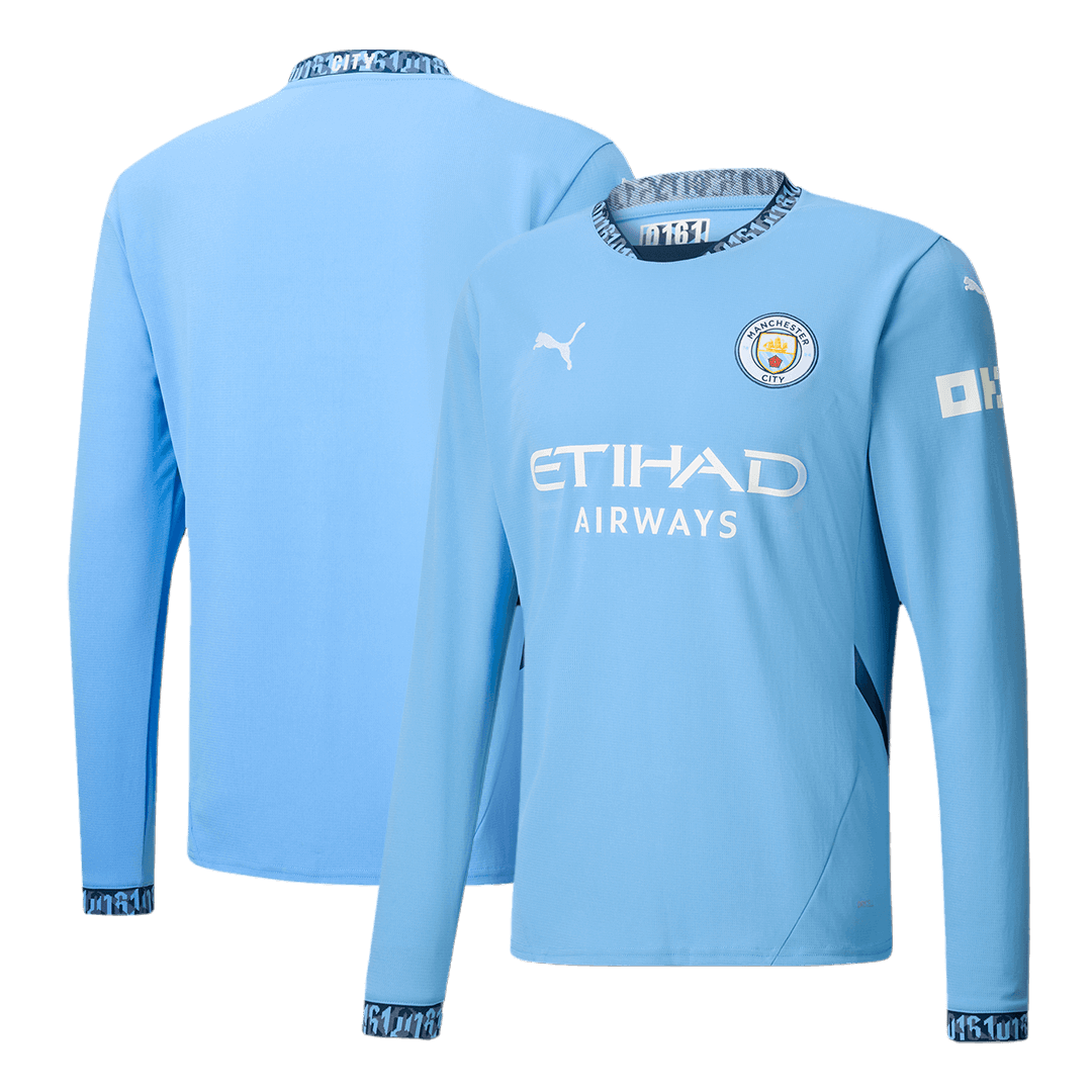 Manchester City Home Long Sleeve soccer jersey 2024/25