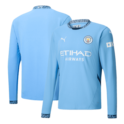 Manchester City Home Long Sleeve soccer jersey 2024/25