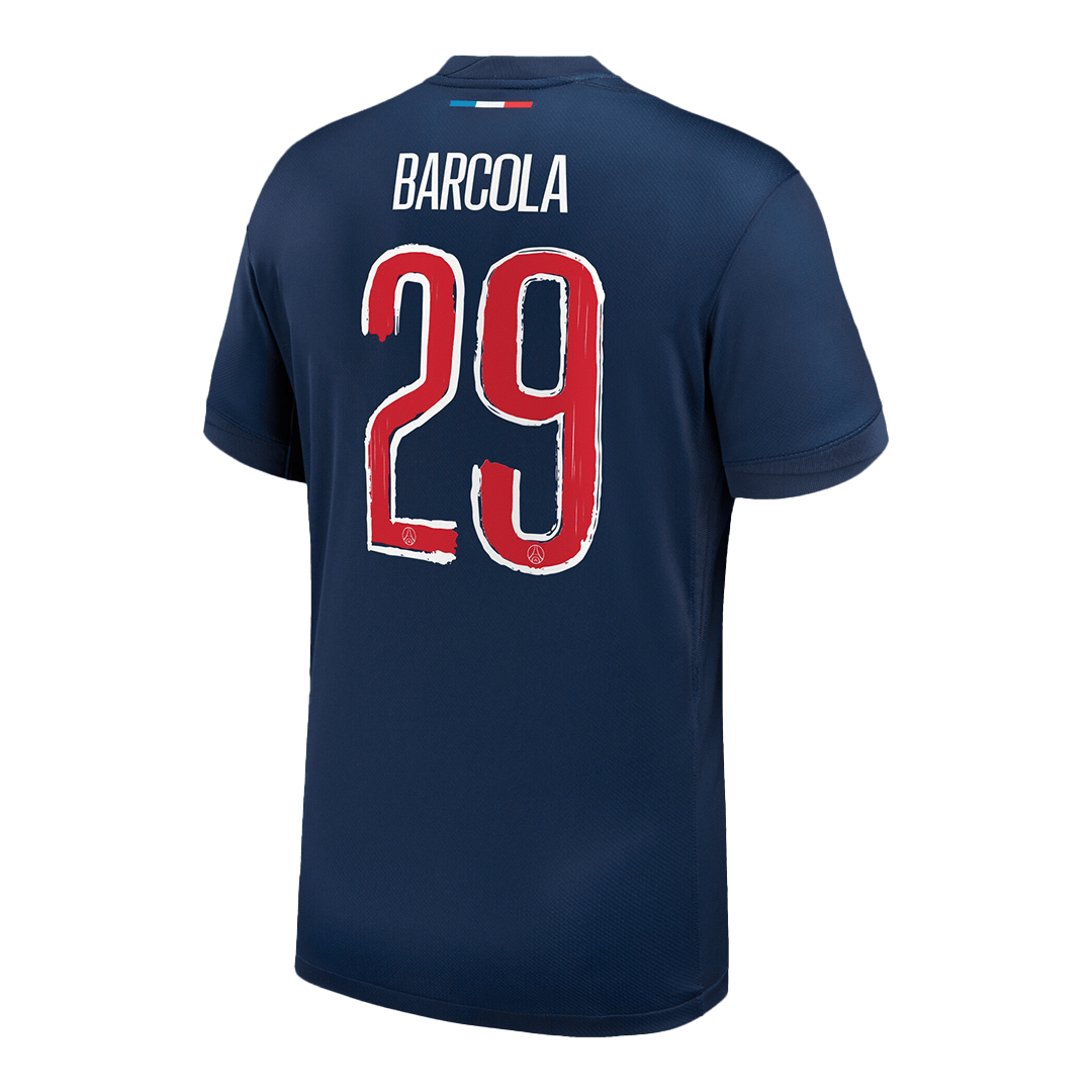 PSG Jersey Custom BARCOLA #29 Soccer Jersey Home 2024/25