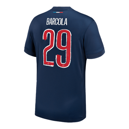 PSG Jersey Custom BARCOLA #29 Soccer Jersey Home 2024/25