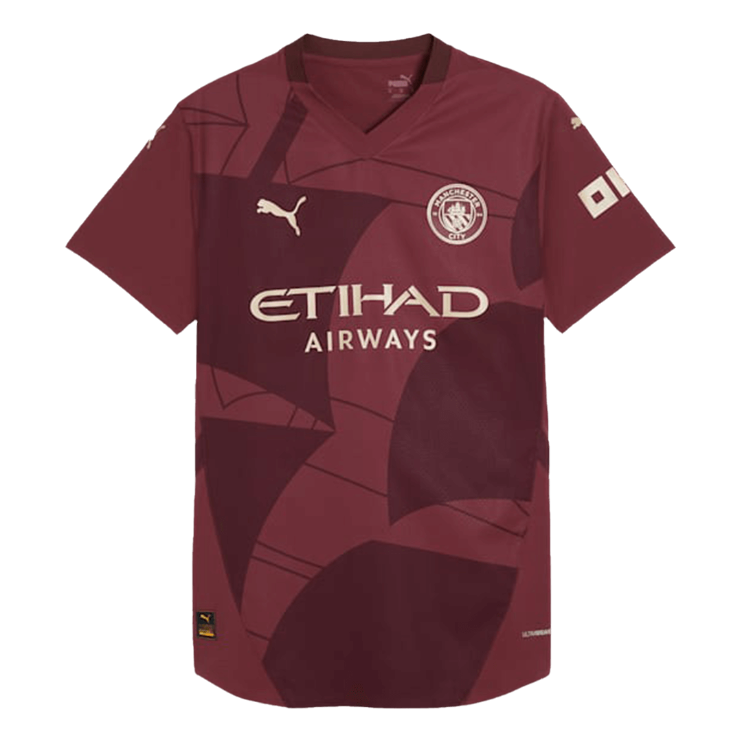 Authentic Manchester City Third Away Soccer Jersey 2024/25 Red