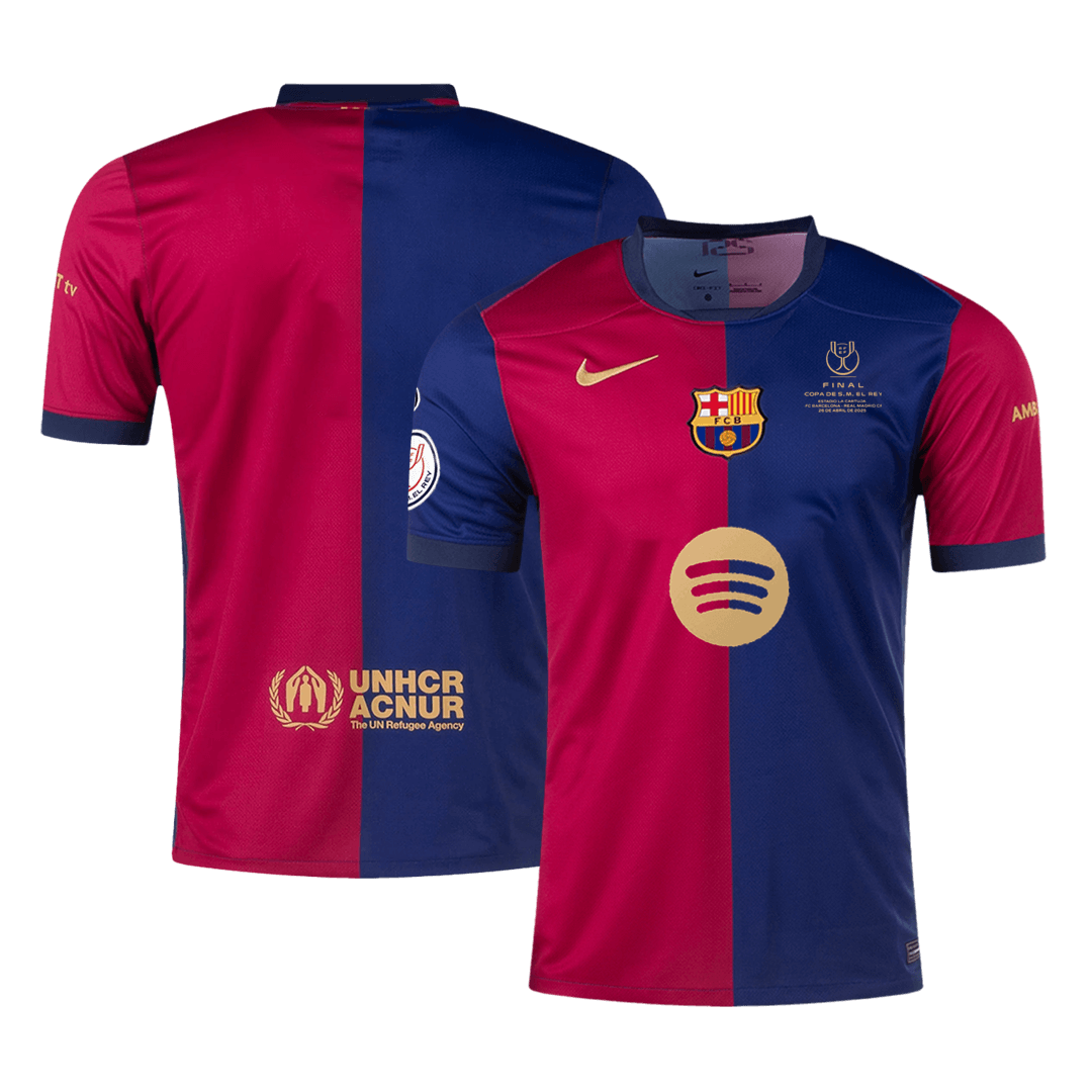 Barcelona Jersey Custom Soccer Jersey Home 2024/25 Copa del Rey Final
