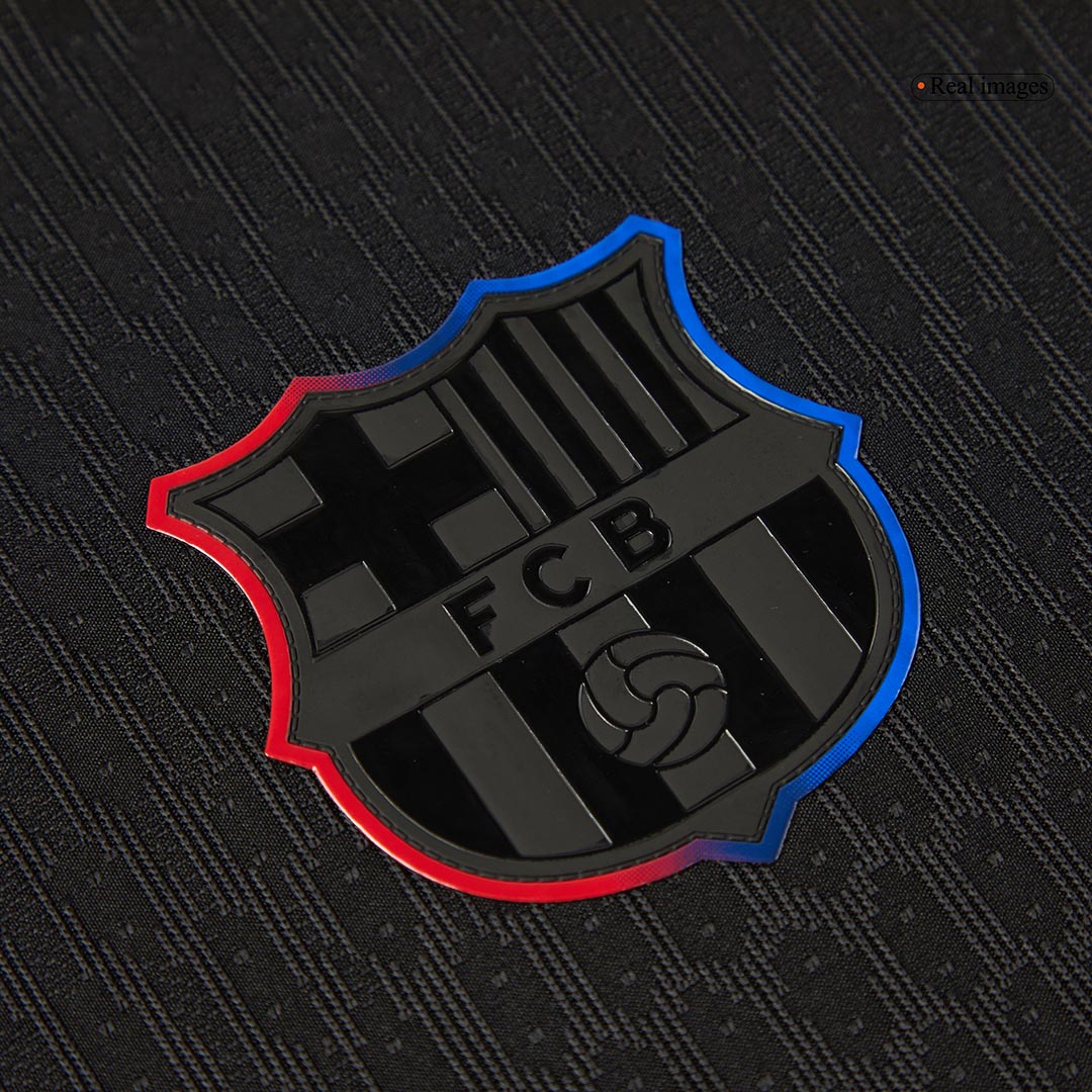 Player Version Barcelona Jersey Custom RAPHINHA #11 Soccer Jersey Away 2024/25 - UCL (Spotify Logo Without Text)
