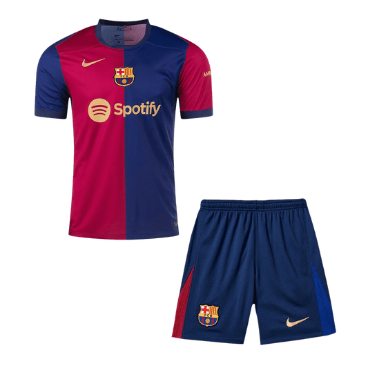 Barcelona Home Soccer Jersey Kit(Jersey+Shorts) 2024/25