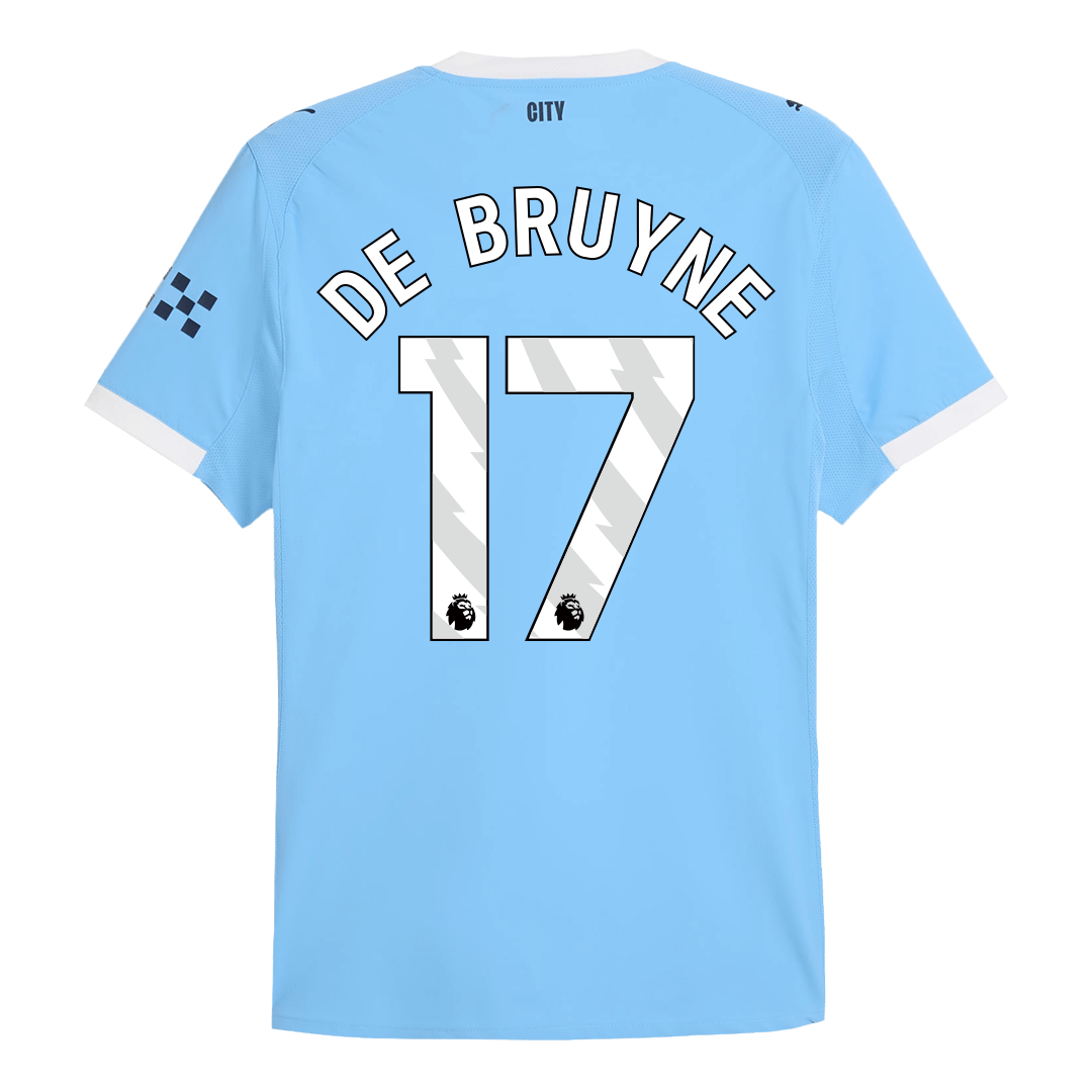 Player Version Manchester City Jersey Custom DE BRUYNE #17 Soccer Jersey Home 2025/26