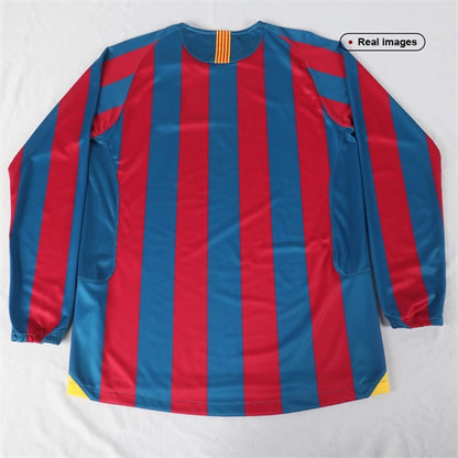 Retro 2005/06 Barcelona Home Long Sleeve Soccer Jersey