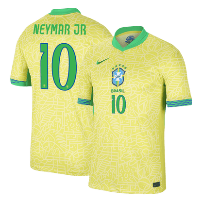 NEYMAR JR #10 Brazil Home Soccer Jersey 2024