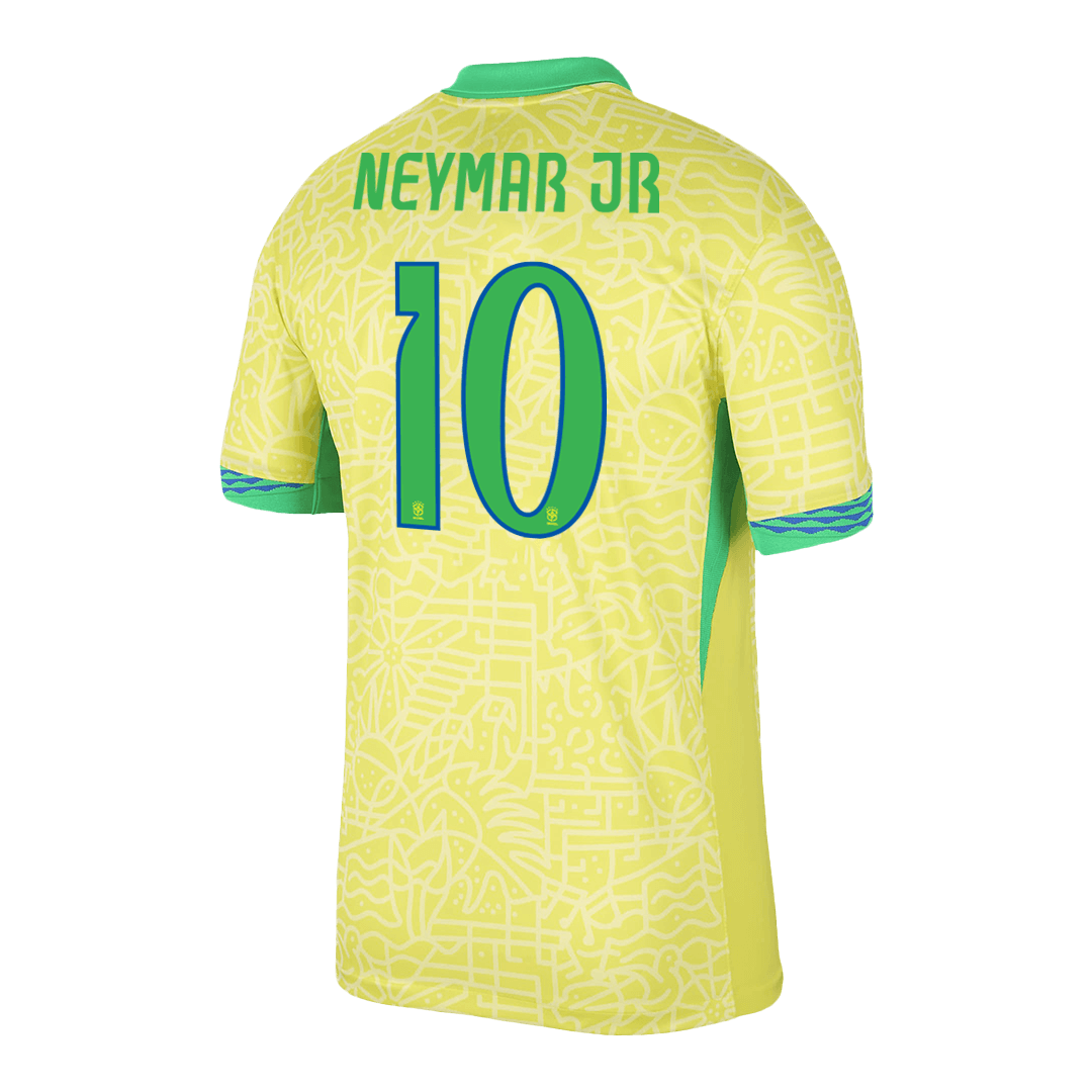 NEYMAR JR #10 Brazil Home Soccer Jersey 2024