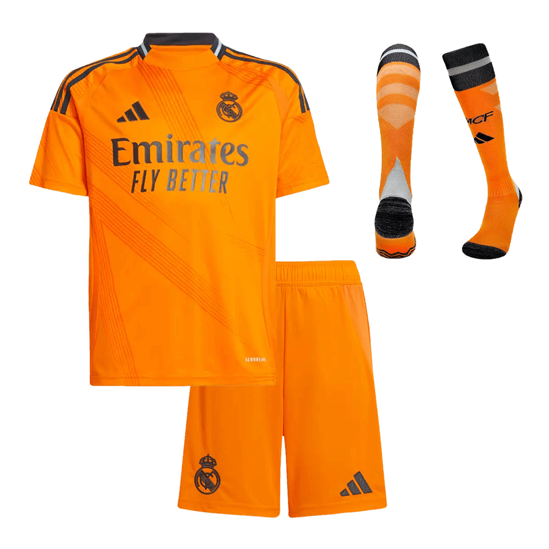 Kid's Real Madrid Away Soccer Jersey Kit (Shirt+Shorts+Socks) 2024/25