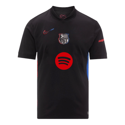 Barcelona Jersey Custom RAPHINHA #11 Soccer Jersey Away 2024/25 - UCL (Spotify Logo Without Text)