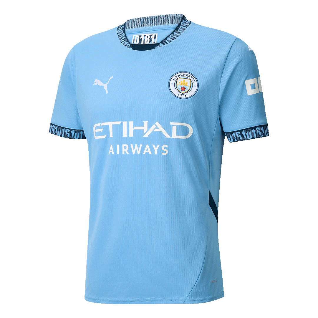 DE BRUYNE #17 Manchester City Home soccer jersey 2024/25 - UCL