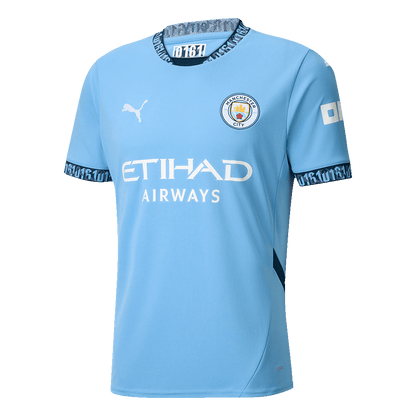 DE BRUYNE #17 Manchester City Home soccer jersey 2024/25 - UCL