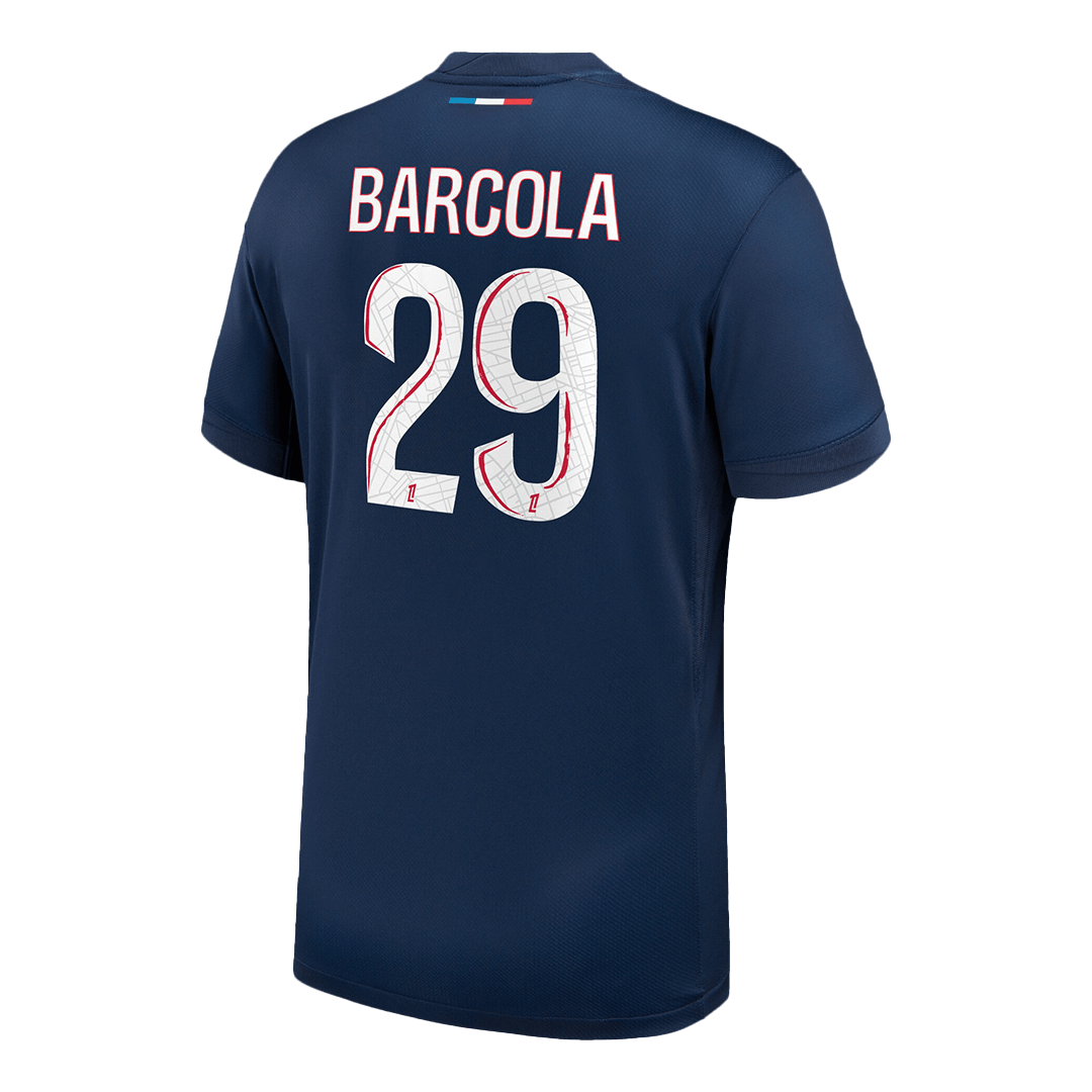 PSG Jersey Custom BARCOLA #29 Soccer Jersey Home 2024/25