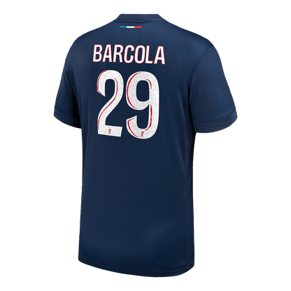 PSG Jersey Custom BARCOLA #29 Soccer Jersey Home 2024/25