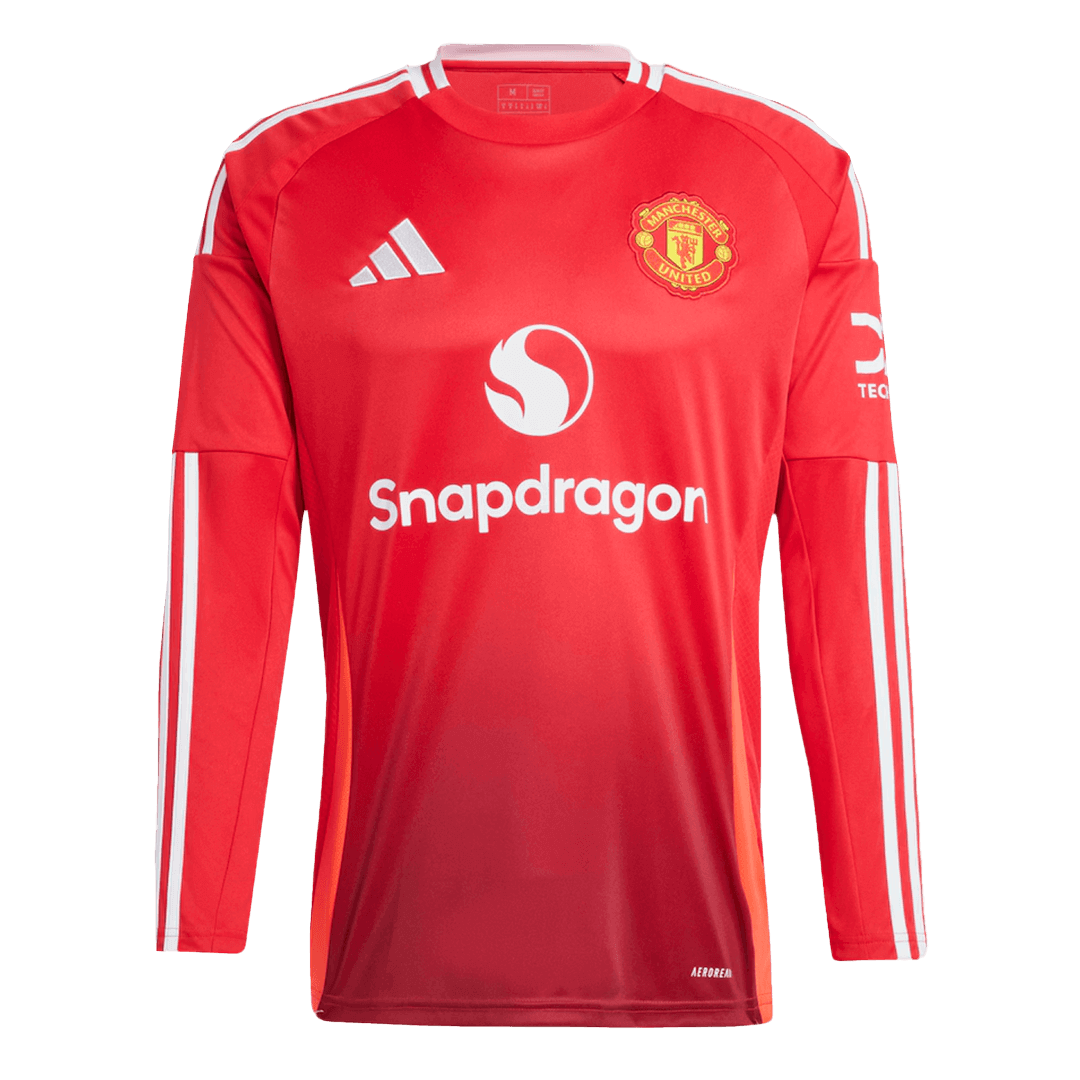 Manchester United Home Long Sleeve soccer jersey 2024/25