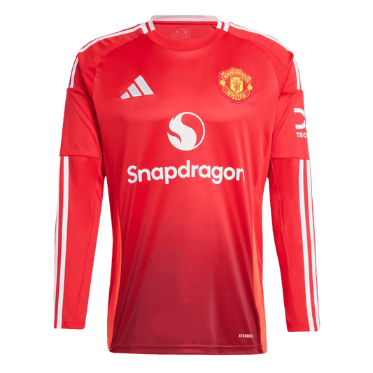 Manchester United Home Long Sleeve soccer jersey 2024/25