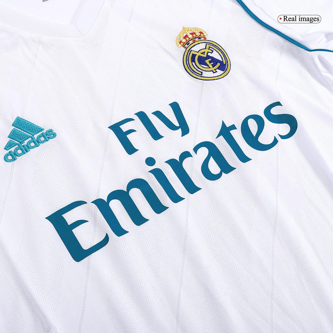 Real Madrid Retro Jersey Custom SERGIO RAMOS #4 Soccer Jersey Home 2017/18