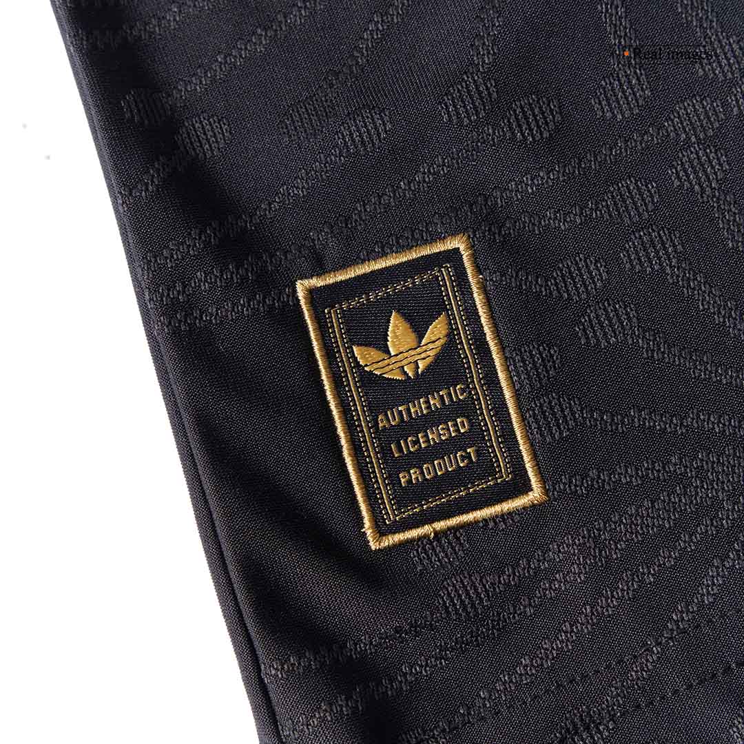 Authentic Mexico Third Away Long Sleeve Soccer Jersey Kit(Jersey+Shorts) 2025 Black - Gold Cup