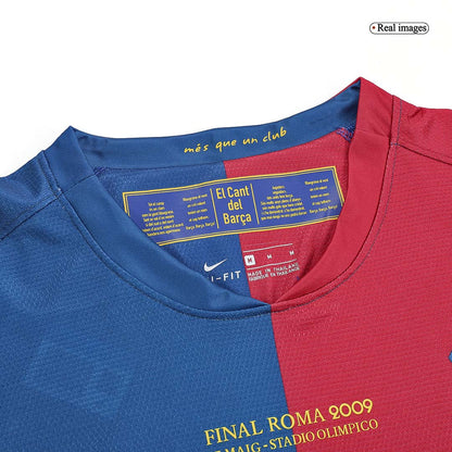 Retro 2008/09 Barcelona Home Long Sleeve Soccer Jersey - UCL Final