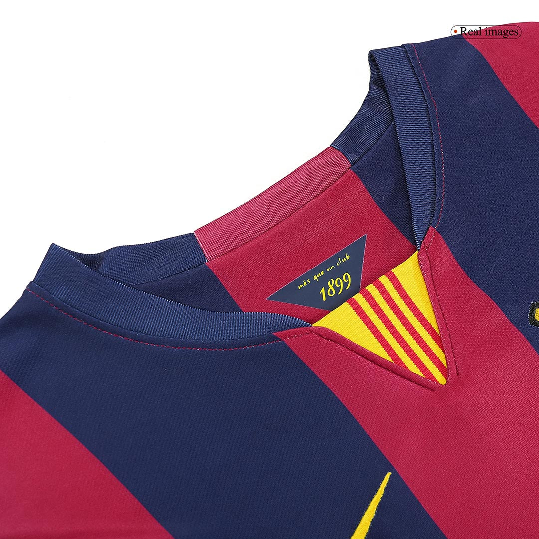 Barcelona Retro Jersey Custom SUÁREZ #9 Soccer Jersey Home 2014/15
